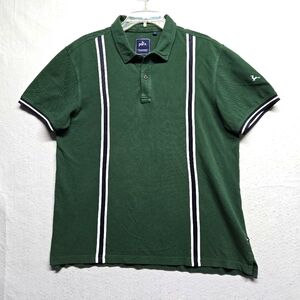 Parx Green White Stripe Polo Shirt for Men's Sz XL.